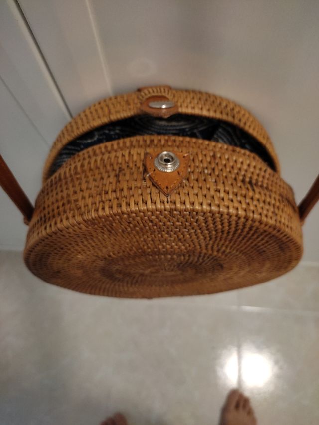 Bolso/bandolera rattan/paja/yute/fibra natural