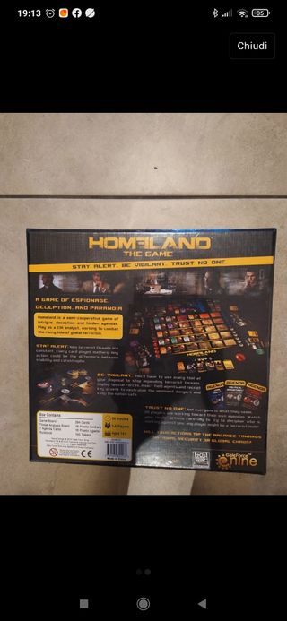 Homeland board game gioco da tavolo