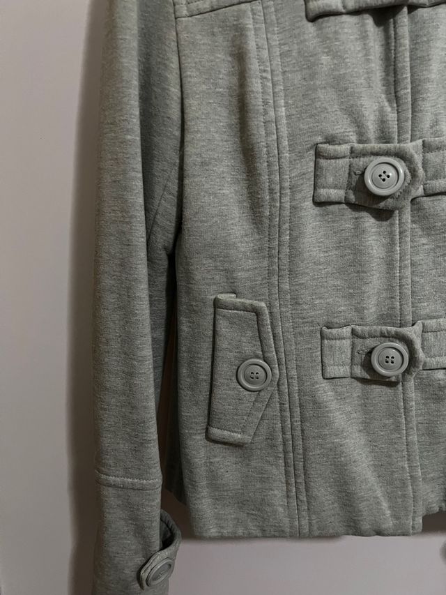 CHAQUETA GRIS JASPEADO