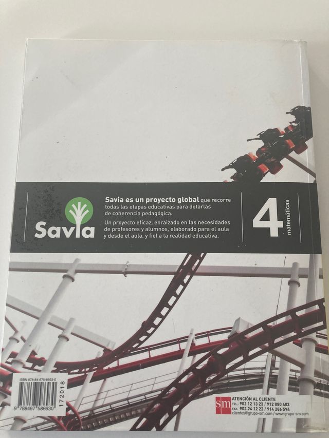 Libro Matemáticas 4 Eso ed Sm