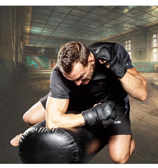 Luvas de boxe artes marciais RDX T15 MMA pretas