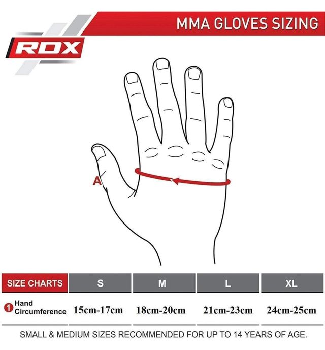Luvas de boxe artes marciais RDX T15 MMA pretas