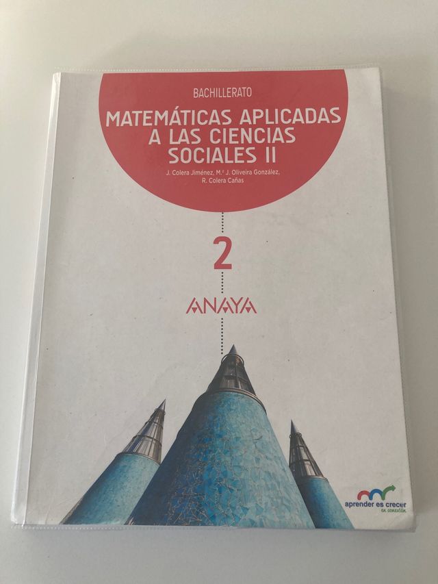 Libro Matemáticas aplicadas CCSS 2 Bch Anaya