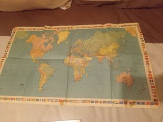 #Atlas de primaria y #mapa mundi #vintage.