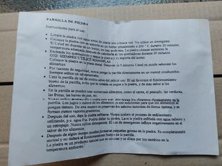 Parrilla de piedra plancha