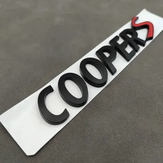Emblema mini Cooper S negro mate