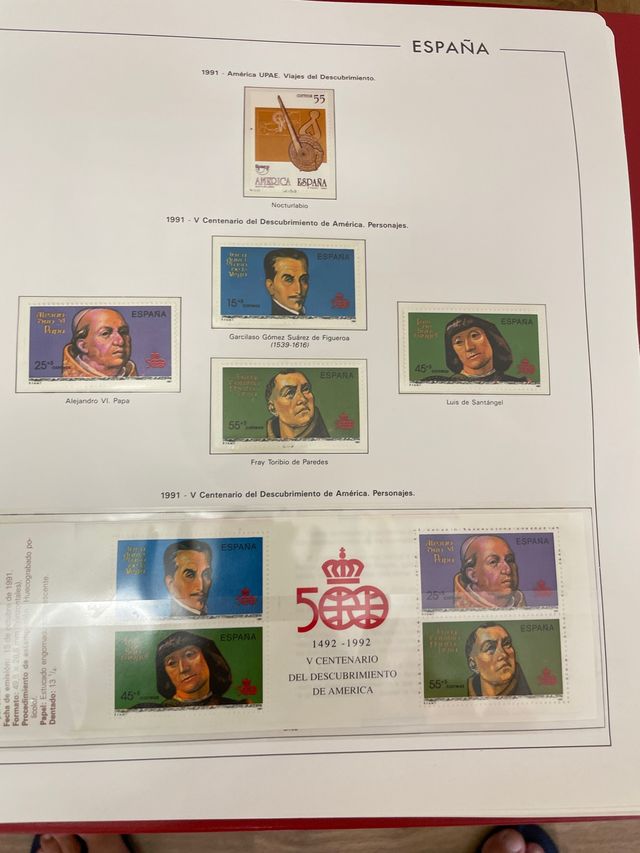 Sellos España año 1991 nuevos y hojas Anfil