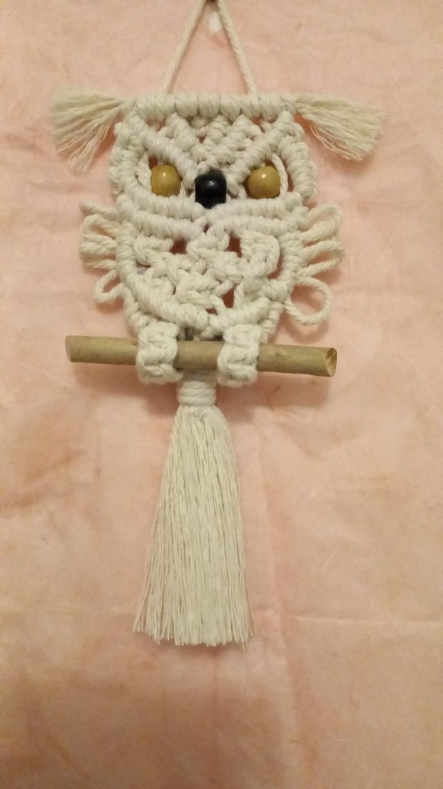 Gufo in macrame Hand made