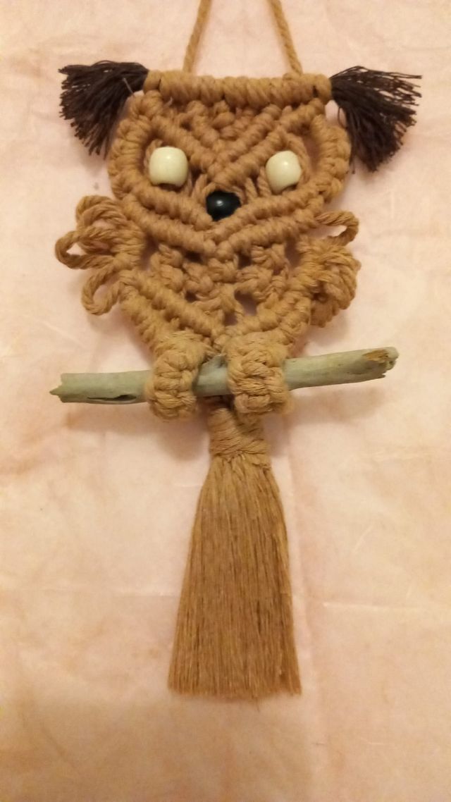 Gufo in macrame Hand made