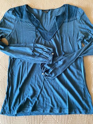 Camiseta azul de Massimo Dutti 