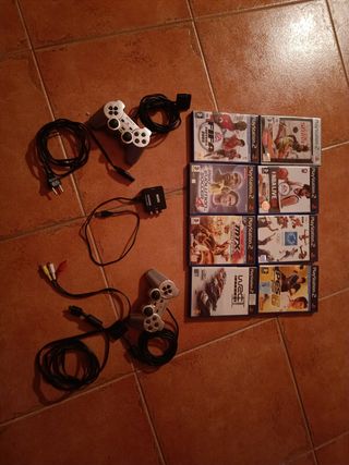 ps2 con juegos mandos y accesorios 