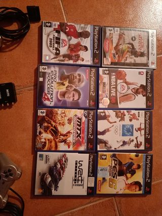 ps2 con juegos mandos y accesorios 