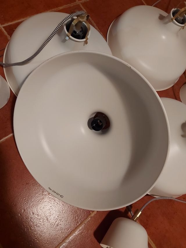 Lamparas de metal blancas