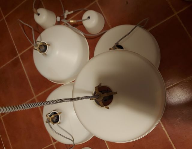 Lamparas de metal blancas