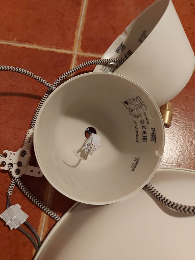 Lamparas de metal blancas