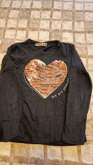 CAMISETA MANGA LARGA DESIGUAL 9/10 AÑOS