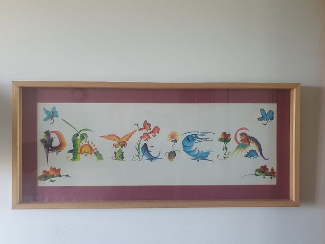 Acuarela con nombre PATRICIA.