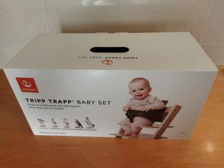 Tripp trapp baby set blanco trona stokke