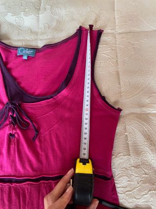 vestido rosa y morado de algodón nuevo