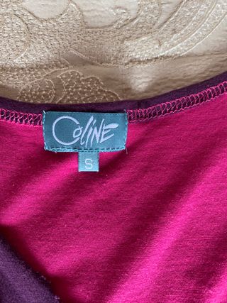 vestido rosa y morado de algodón nuevo