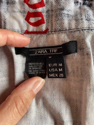 chaleco de tela de algodón Zara nuevo