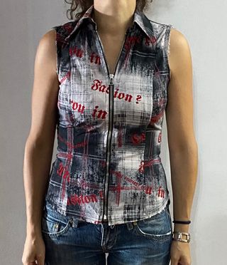 chaleco de tela de algodón Zara nuevo