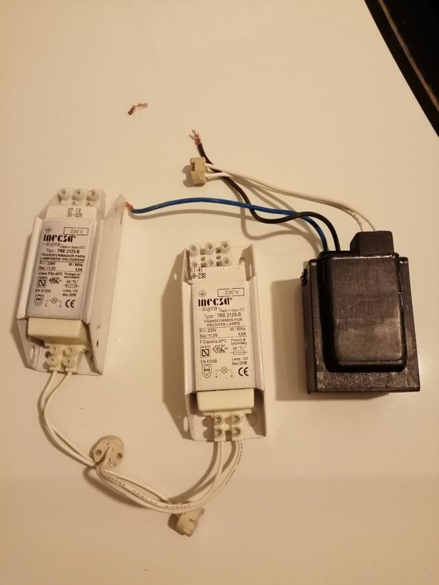 Transformador lámparas halógenas. 3 unidades