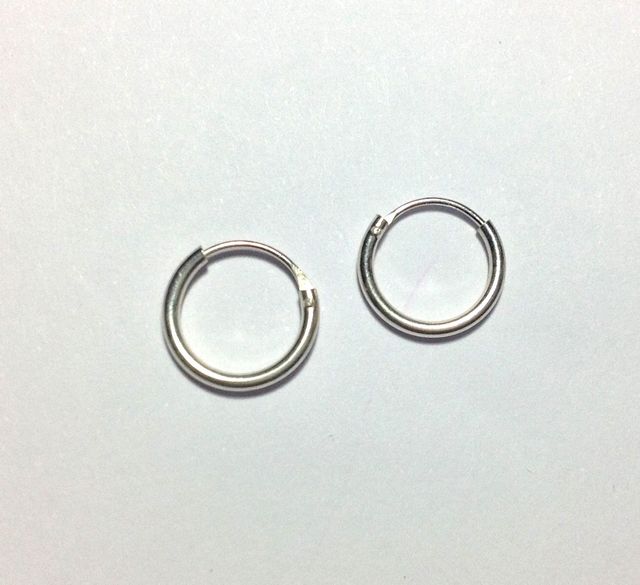 Aros 1cm. plata ley / chapado, plateado, dorado