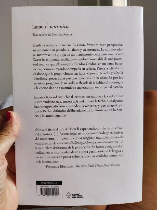 Libro Aqui y Entonces Jamaica Kincaid