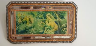Cuadro religioso de la Virgen vintage