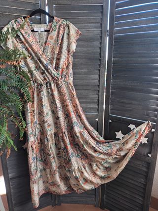 Vestido boho volantes 👗💖 JS Millenium talla L