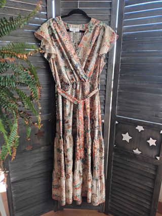 Vestido boho volantes 👗💖 JS Millenium talla L