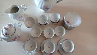 Juego de café porcelana marca Daina