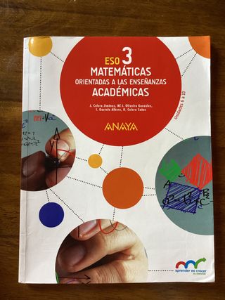 Libros matemáticas 3 ESO