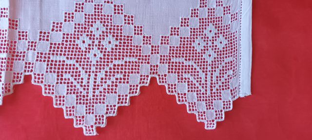 Set Asciugamani vintage puro lino ricamo a mano