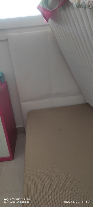 Base tapizada+colchónnuevo+cabecero+patas 90cm*190
