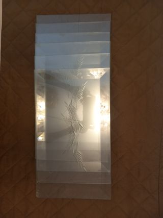 6 CRISTALES TALLADOS Y AL ÁCIDO PARA PUERTA