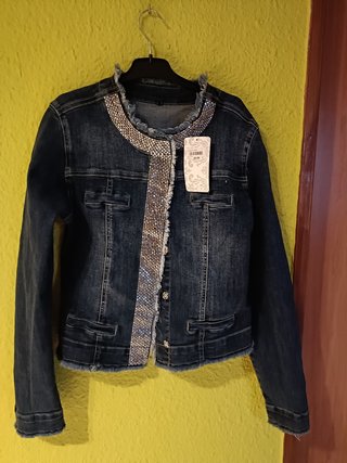 chaqueta tejana monísima con brillo brilli