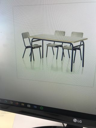 Mesas y Sillas de colegio y pizarras
