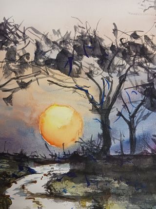 Paisaje acuarela