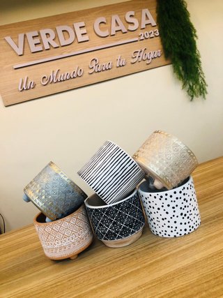 DECORACIÓN MACETERO CERÁMICA VARIOS DISEÑOS