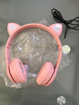 Cuffie wireless con orecchie a forma di gatto