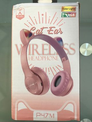 Cuffie wireless con orecchie a forma di gatto