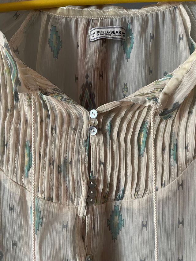 Blusa semi transparente