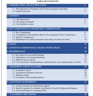 Programación didáctica y sit. de aprendizaje
