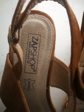 sandalias cuña de esparto