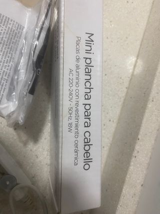 Plancha de pelo de viaje.