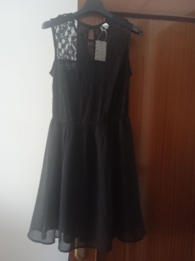 Vestido Negro encaje arriba h&m