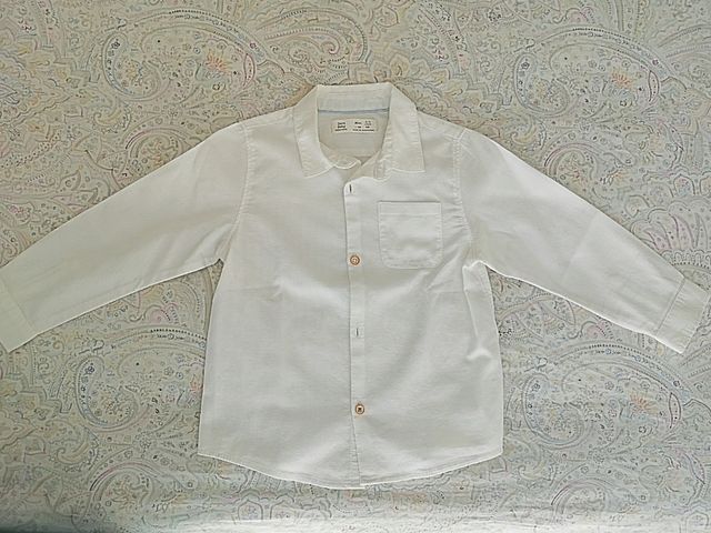 Camisa blanca ceremonia Zara talla 3 años