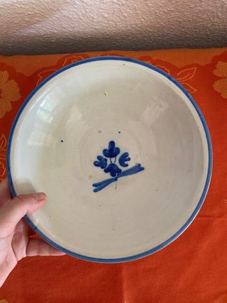 Juego de jarra y fuente de cerámica antigua 💎